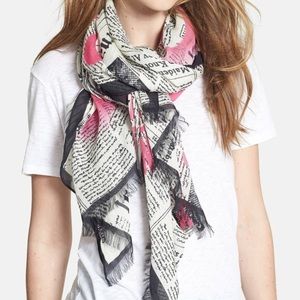Kate Spade newsprint scarf